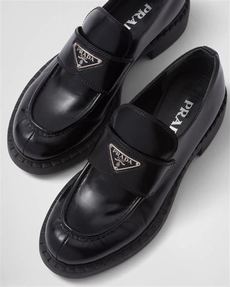 leather prada loafers|prada leather loafers women.